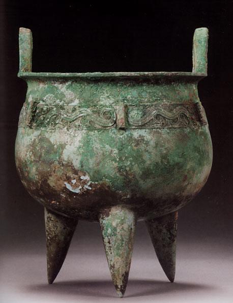 中国江西 清江县吴城村商代遗址出土的青铜器.