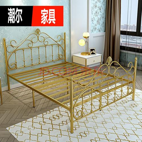 铁艺床铁架子床铁艺床少女心房间卧室铁架床公主床主卧双人床铁床床架
