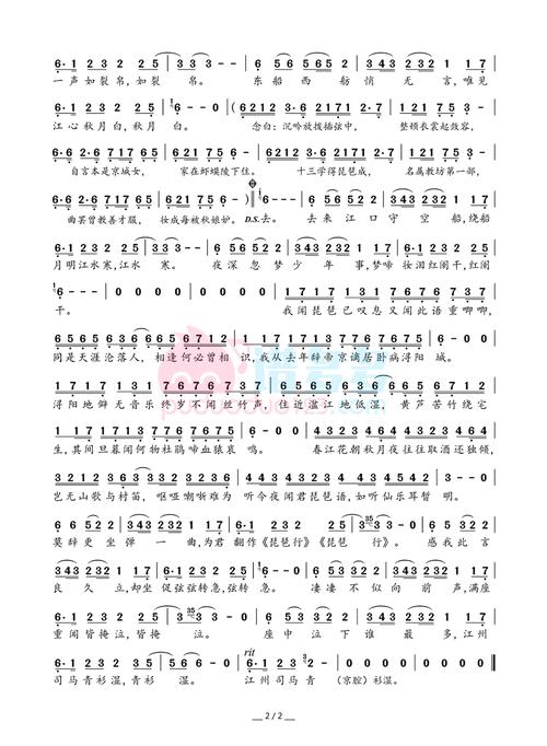 沈谧仁奇然琵琶行简谱