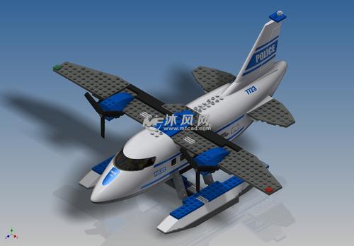 乐高警用水上飞机