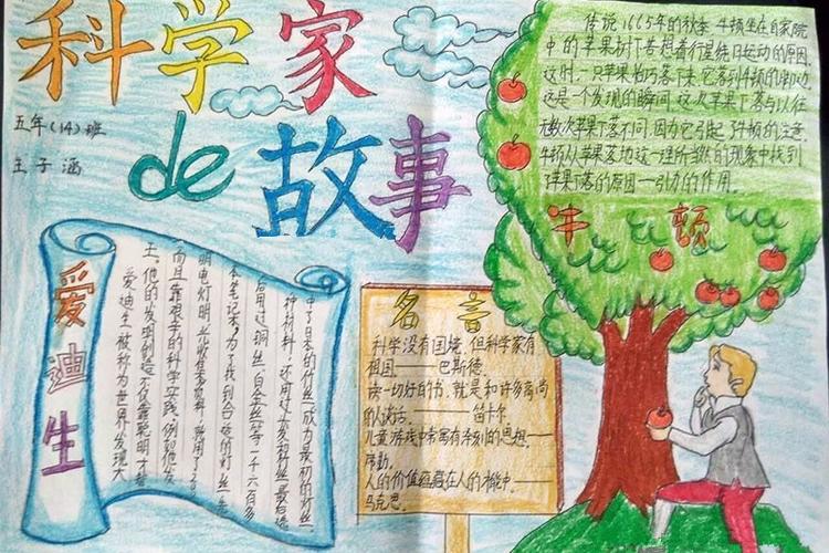 科学家故事100个手抄报_科学家故事100个