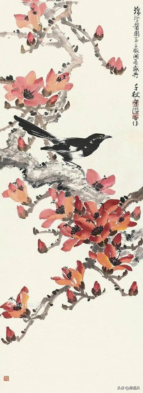 名家花鸟画木棉花欣赏