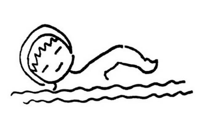游泳的图片简笔画怎么画简笔画教程_绘画吧-画画