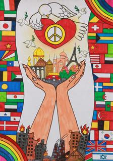 以和平为主题的画图片