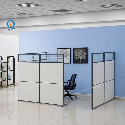 固定办公室移动脚折叠活动屏风车间带轮挡板推拉高隔断玻璃屏风