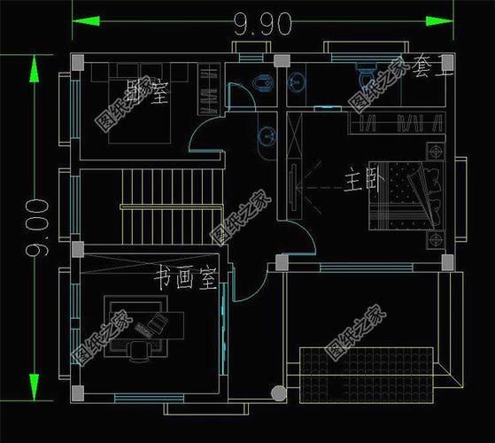第三套:80平方米三层农村自建民房设计图,小户型别墅方案