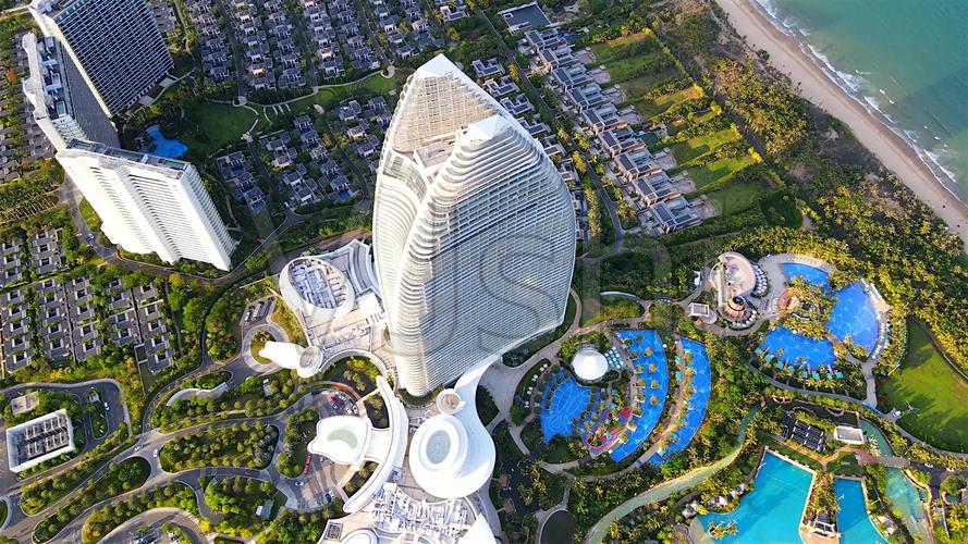 4k航拍三亚亚特兰蒂斯酒店