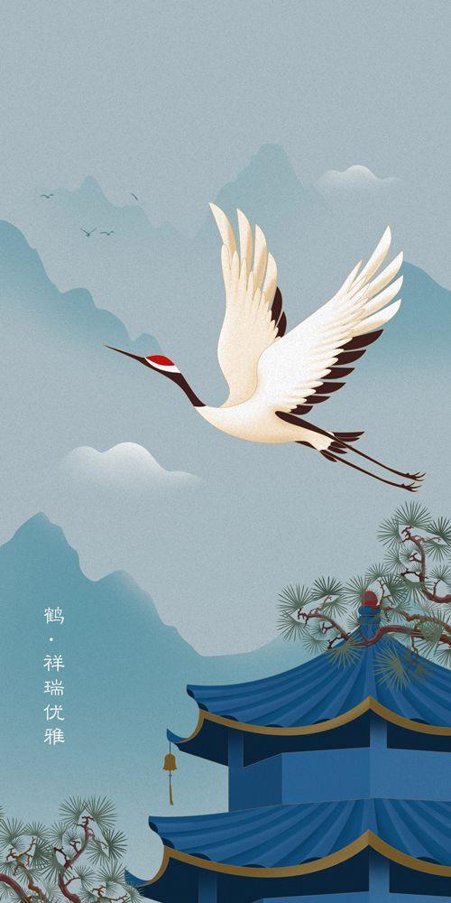 民间吉祥物鹤的美好寓意及仙鹤国画