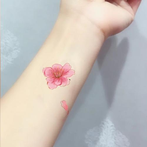 小清新花朵图案性感锁骨遮疤贴纸新款ins风樱花纹身贴女