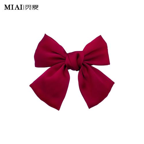 周扬青同款大蝴蝶结发夹黑色超仙发饰顶夹韩国网红头饰夹子发卡女