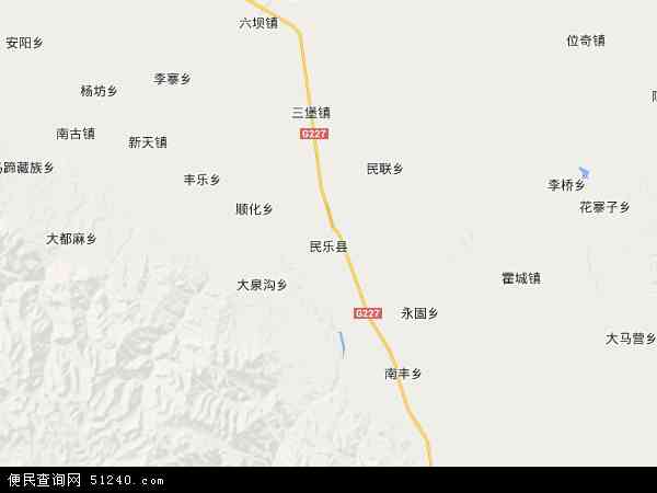 中国甘肃省张掖市民乐县民乐生态工业园区地图(卫星地图)