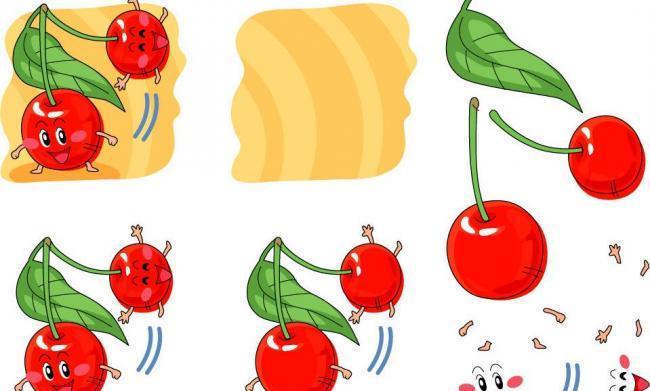 手绘樱桃表情图片