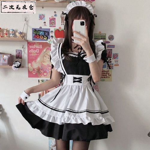 cosplay可爱服装,兰cosplay 女仆装cosplay可爱女佣女装大佬lolita连衣裙洛丽塔cosplay服装