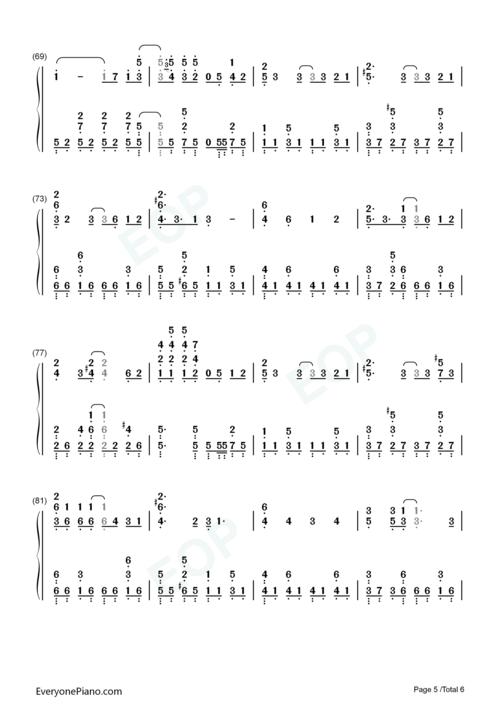 またあした魔法少女小圆角色歌双手简谱预览5