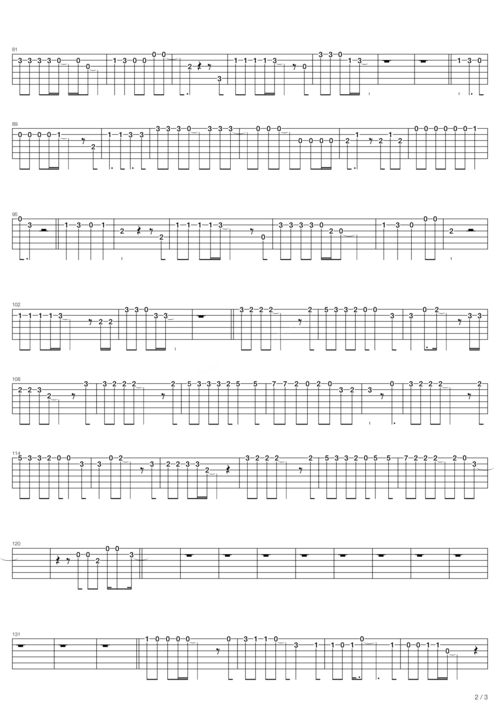 bz赤い河吉他谱