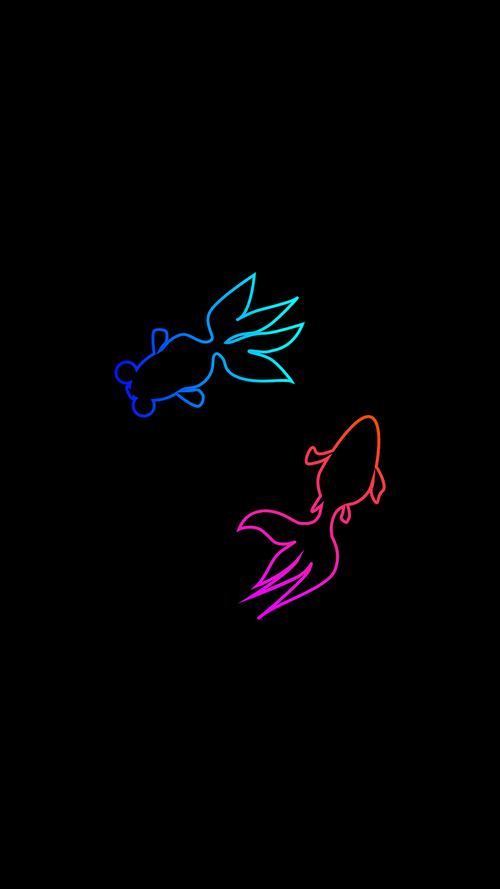 金鱼 尾巴 简笔 黑色