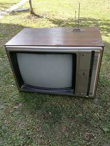 东芝牌木壳彩色电视机