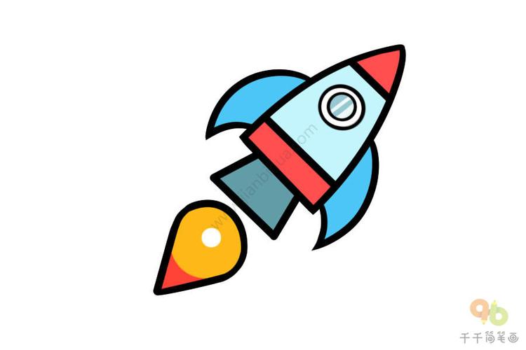 漂亮的火箭简笔画简单好画火箭简笔画