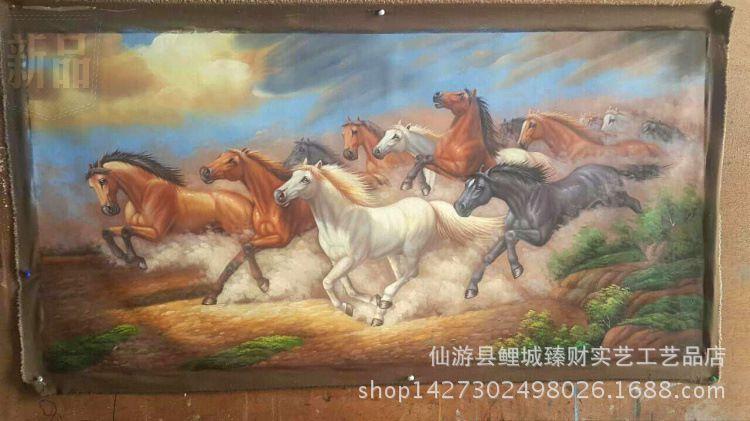 动物油画马,八骏马,八马图订做,动物油画