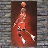 当代油画nba公牛乔丹扣篮写实油画手工肖像油画原创油画