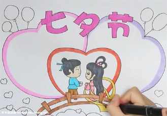 七夕节的简单手抄报 春节的手抄报