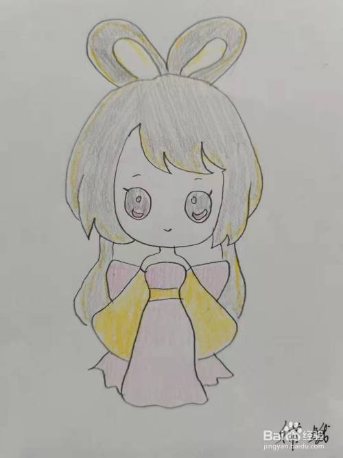 卡通嫦娥怎么画