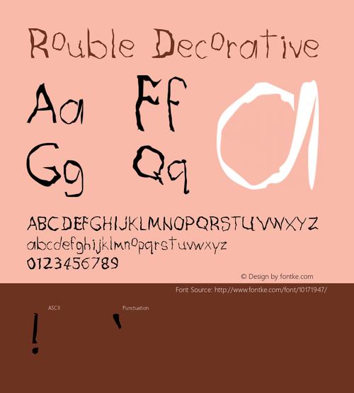 rouble decorative v. 2.43样张图片