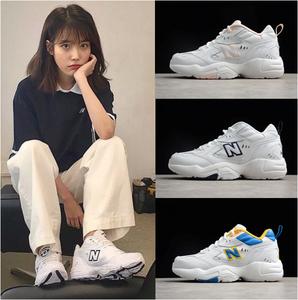 新百伦女鞋iu同款老爹鞋 nb608男鞋复古跑步鞋厚底增高鞋wx608wt