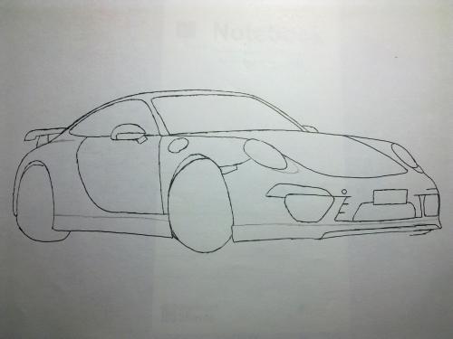 保时捷跑车简笔画