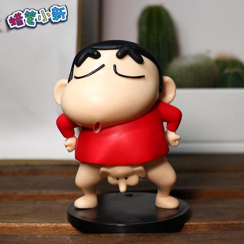 蜡笔小新搞怪创意自画小鸡大象盒装公仔手办摆件