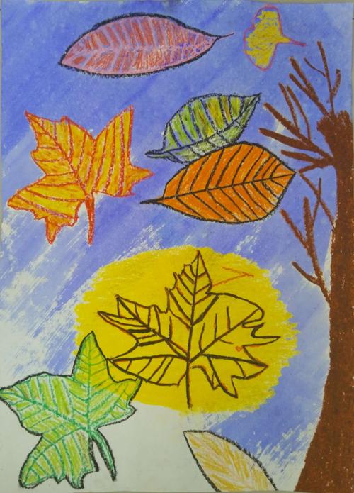 红墨美术小画家作品微展《秋天的树》