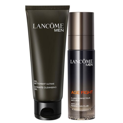 兰蔻(lancome)男士面部护肤套装礼盒 舒缓补水 2件(洁面 活力紧肤露)