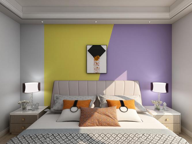 艺术涂料丨原来几何拼色墙,也可以这么时尚!