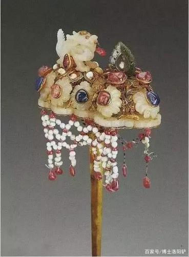 明代金镶玉单股簪