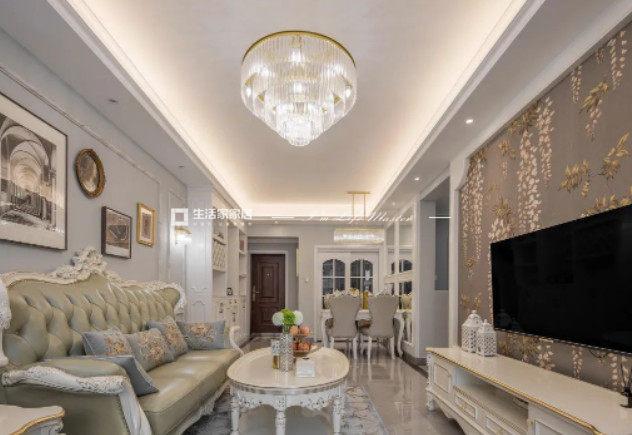 简欧风格家装设计93㎡简欧风二室装修案例