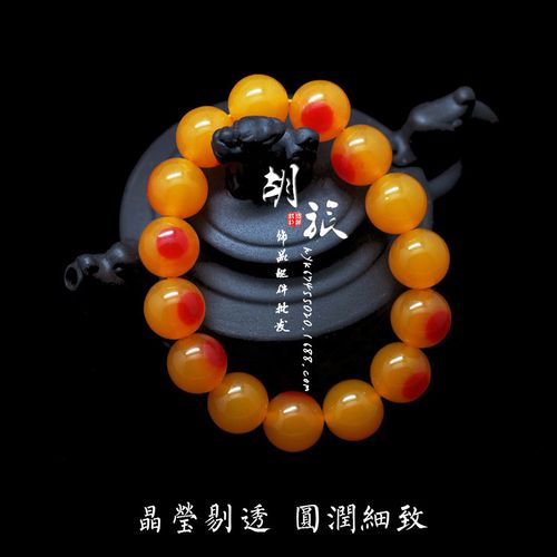 高仿鸟头一点红蜜蜡散珠 合成人造鹤顶红手串珠子 厂家直销