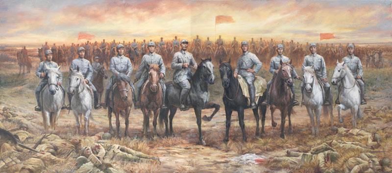 周庆刚 , 马锐 油画 :新四军骑兵团