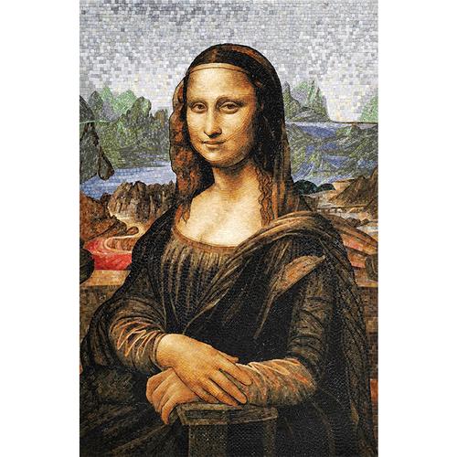 蒙娜丽莎的微笑名画玻璃马赛克艺术拼图餐厅达芬奇油画背景墙马赛克