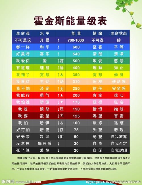 霍金斯能量级表图片