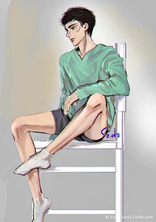 程博衍说:"这位少年的腿很不错.