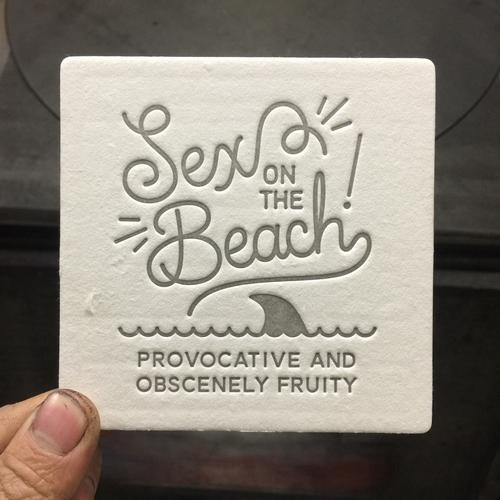 letterpress凸版印刷工艺杯垫