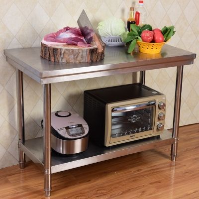 包邮双层不锈钢工作台家用厨房厨具饭店操作台打荷台