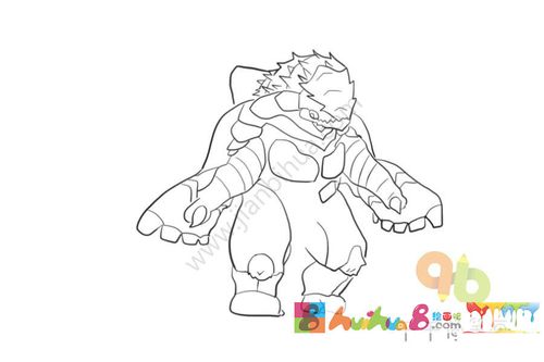 三分钟学会画奥特曼中的小怪兽简笔画