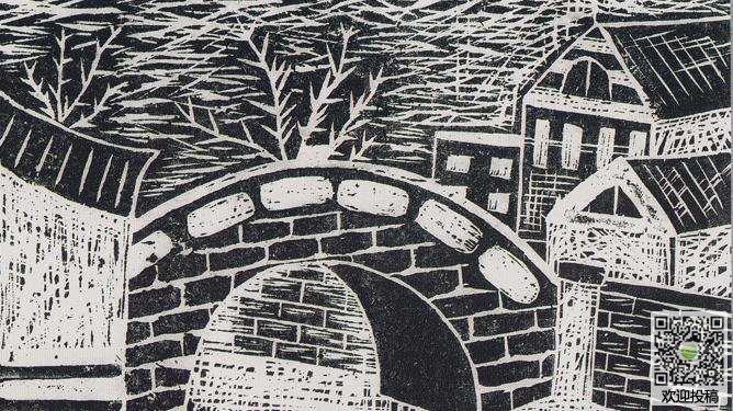 儿童画的风景黑白版画简单好看(4)