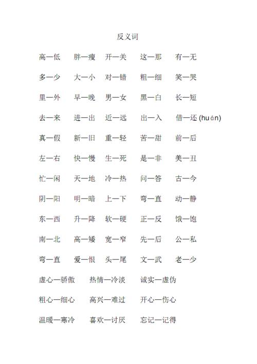 一年级常见正反义词,叠词等.pdf