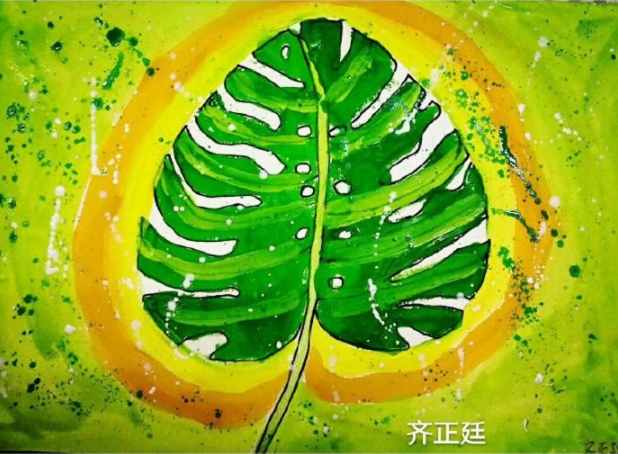 植物写生儿童水粉画图片大全