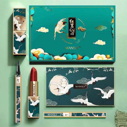 彩妆故宫联名仙鹤中国国风新年送礼礼盒眼影彩妆套装