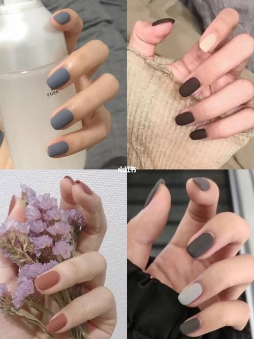 稻雾晴: 纯色磨砂美甲合集|盐系女孩 简约高级 莫兰迪