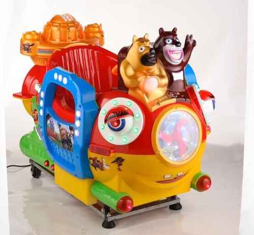 厂家直销新款熊出海投币摇摇车儿童组合电动玩具马熊潜艇摇摆机