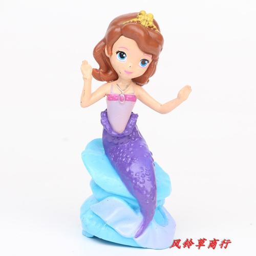 蛋糕装饰索菲亚5款苏菲亚美人鱼海马公主手办玩偶微景观场景摆件